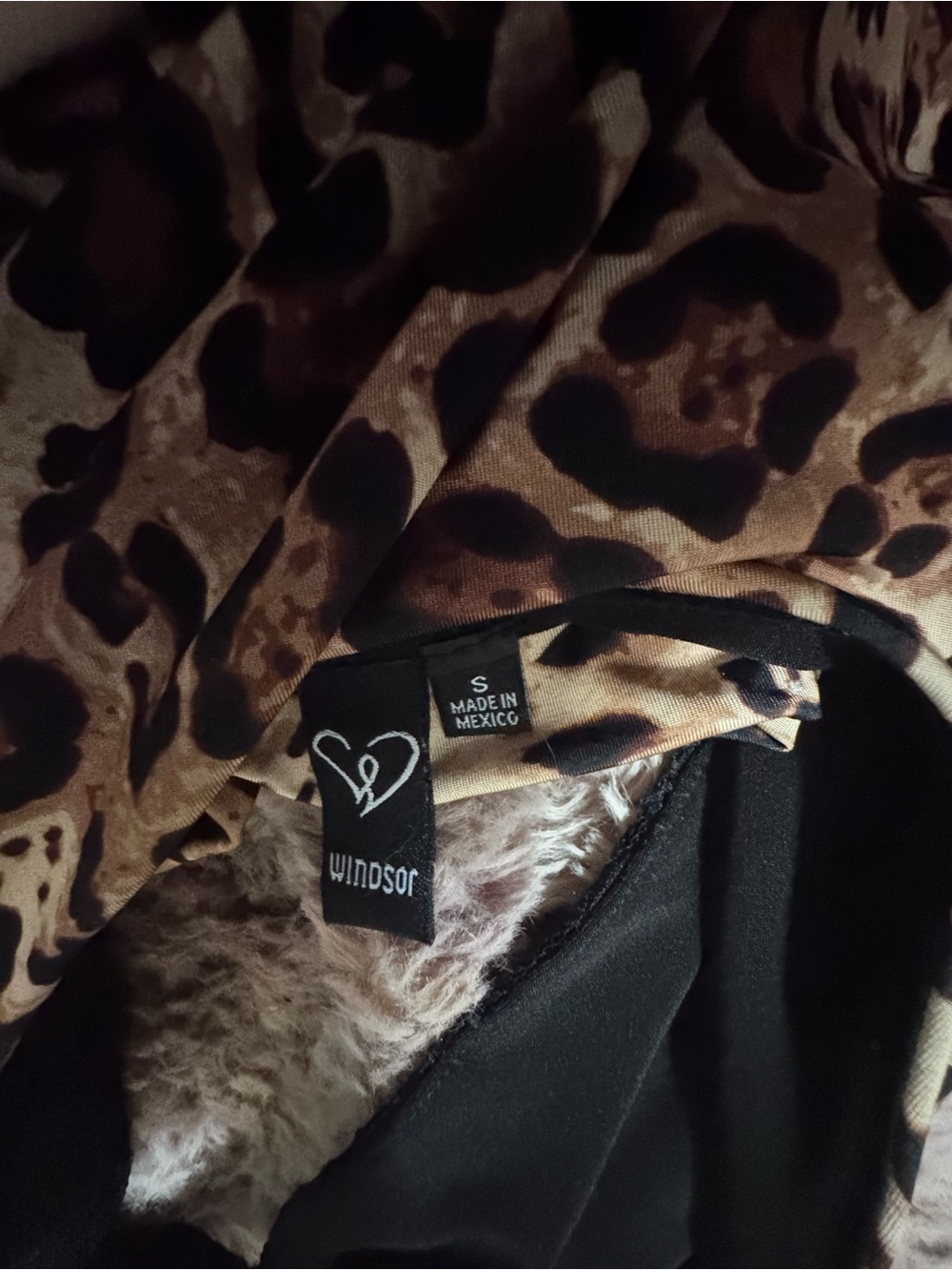 Windsor Leopard-Print Teddy Jacket in Brown and Black